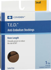 T.E.D. Anti-Embolism Stockings Knee Length Beige Small