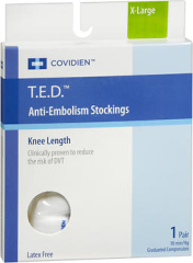 T.E.D. Anti-Embolism Stockings Knee Length 18 mm/Hg White X-Large MKN34931