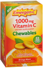 Emergen-C Vitamin C 1000 mg Chewables Tablets Orange Blast