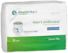 Health Mart Men's Underwear Maximum Absorbency Large/Extra Large