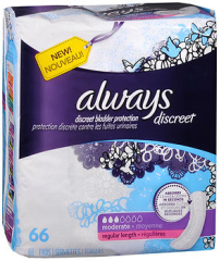 Always Discreet Bladder Protection Pads Regular Length Moderate Absorbency