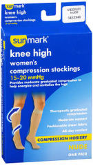 Sunmark Knee High Women's Compression Stockings 15-20 mmHg Nude Medium 3455540