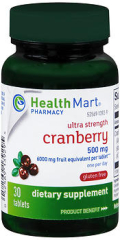 Health Mart Ulta Strength Cranberry 500 mg Dietary Supplement Tablets