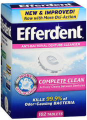 Efferdent Complete Clean Anti-Bacterial Denture Cleanser Tablets