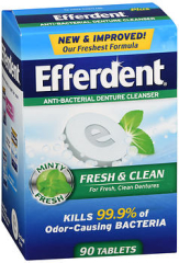 Efferdent Plus Mint Anti-Bacterial Denture Cleanser Tablets 90 TB