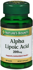 Nature's Bounty Alpha Lipoic Acid 200 mg Dietary Supplement Capsules