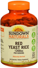 Sundown Naturals Red Yeast Rice 1200 mg per Serving Dietary Supplement Capsules