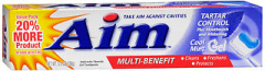 Aim Tartar Control Anticavity Fluoride Toothpaste Gel 