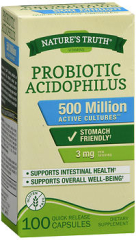 Nature's Truth Probiotic Acidophilus 3 mg Dietary Supplement Quick Release Capsules