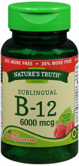 Nature's Truth Sublingual B-12 6000 mcg Fast Dissolve Tabs Natural Berry Flavor