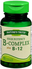 Nature's Truth High Potency B-Complex plus B-12 Tablets