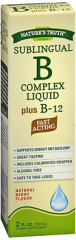 Nature's Truth Sublingual B Complex Liquid Plus B-12 Natural Berry Flavor Liquid