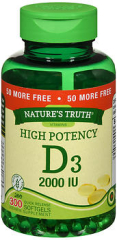 Nature's Truth High Potency Vitamin D3 2000 IU Quick Release Softgels 300 CP