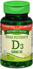 Nature's Truth High Potency Vitamin D3 5000 IU Quick Release Softgels