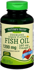 Nature's Truth Odorless Lemon Flavor Fish Oil 1200 mg 360 mg Omega-3 Softgels