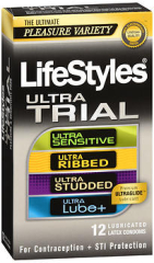 LifeStyles Ultra Trial Lubricated Latex Condoms