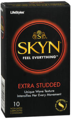 LifeStyles Skyn Non-Latex Extra Studded Condoms