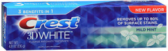 Crest 3D White Fluoride Anticavity Toothpaste Mild Mint