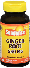 Sundance Ginger Root 550 mg Quick Release Capsules