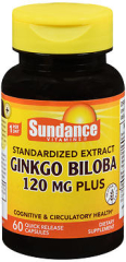 Sundance Ginkgo Biloba 120 mg Plus Capsules