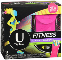 U by Kotex Fitness Compact Tampons Super Fit Pack Unscented