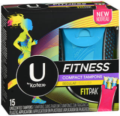 U by Kotex Fitness Compact Tampons Regular Unscented