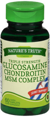 Nature's Truth Triple Strength Glucosamine Chondroitin MSM Complex Dietary Supplement Coated Caplets