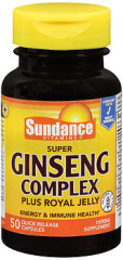 Sundance Vitamins Super Ginseng Complex Plus Royal Jelly Quick Release Capsules