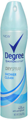 Degree Motion Sense Dry Spray Anti-Perspirant Shower Clean