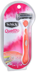 Schick Quattro for Women Razor Papaya & Pearl Complex