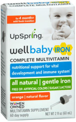 UpSpring Wellbaby Iron Complete Multivitamin Natural Orange Flavor