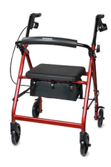 MK ROLLATOR FLDNG WHL RED 300