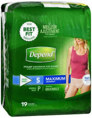 Depend Fit-Flex Underwear for Women Small Maximum Absorbency