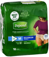 Depend Fit-Flex Underwear for Women Medium Maximum Absorbency