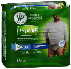 Depend Fit-Flex Underwear for Men X-Large Maximum Absorbency