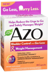 AZO Bladder Control with Go-Less & Weight Management Dietary Supplement Capsules