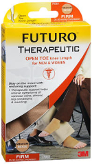 FUTURO Therapeutic Open Toe Knee Length Stockings For Men & Women Medium Beige Firm